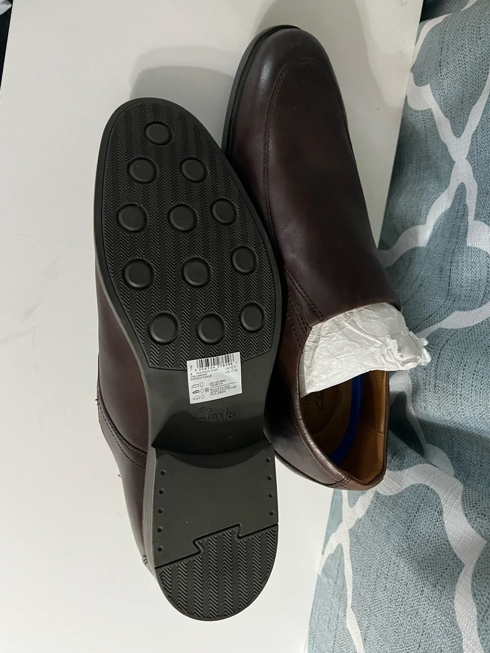 Clarks Men's Dark Brown Leather Slip-On Loafers
